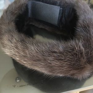 Antique Mink Neck Warmer EXC Velcro Closure One Size